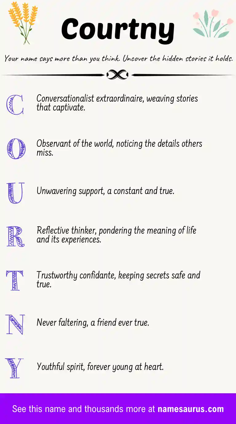 Acrostic poem about Courtny.
