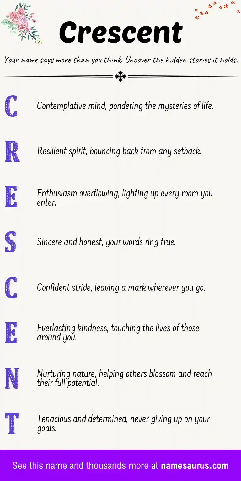 Acrostic poem about Crescent.