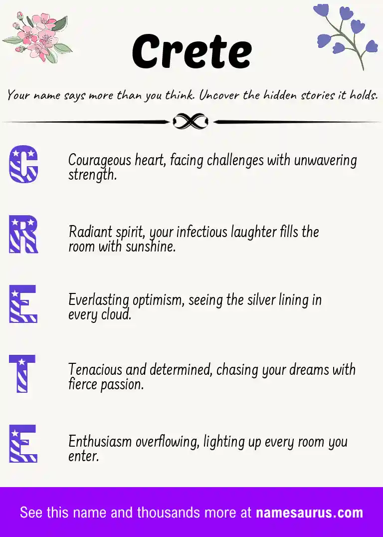 Acrostic poem about Crete.