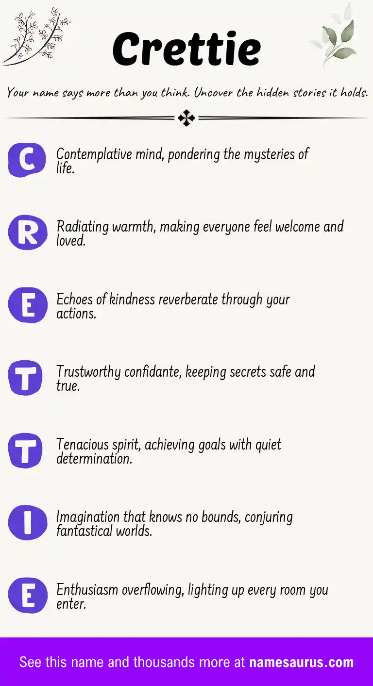 Acrostic poem about Crettie.