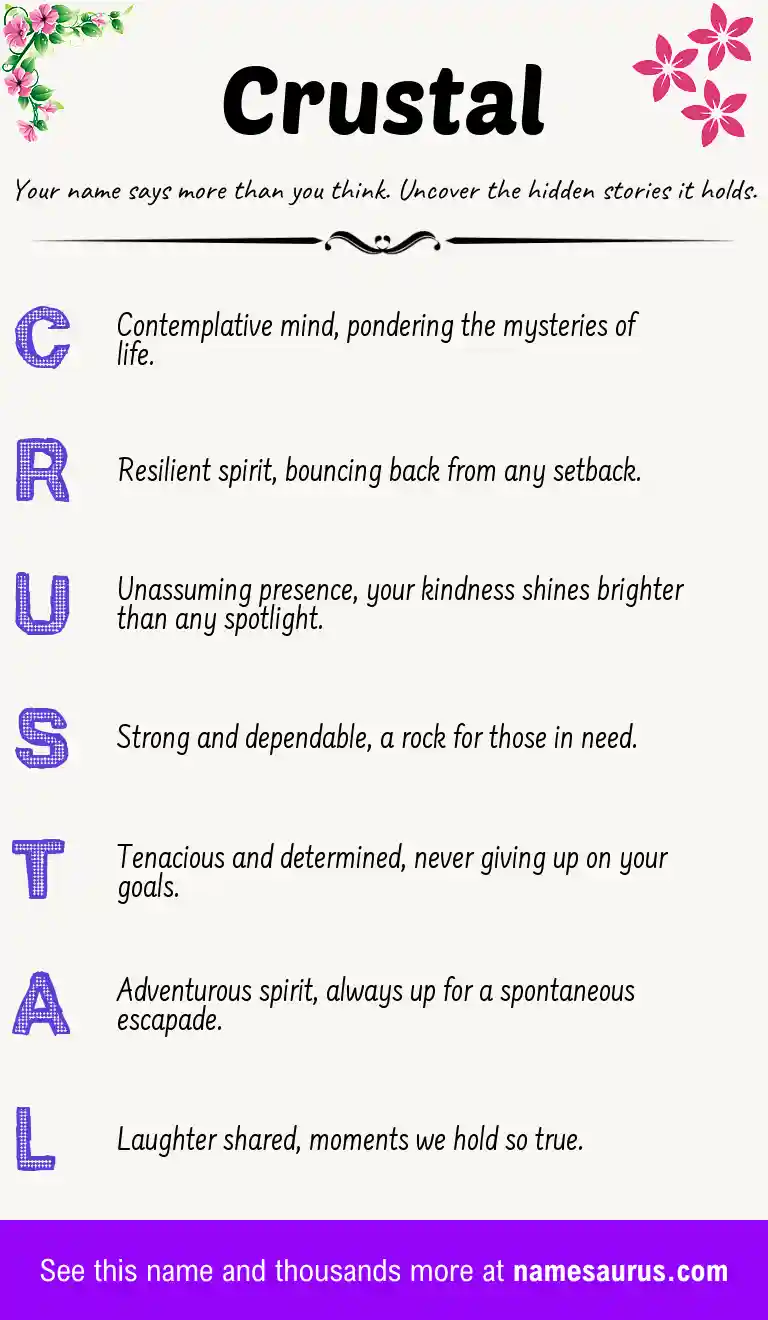 Acrostic poem about Crustal.