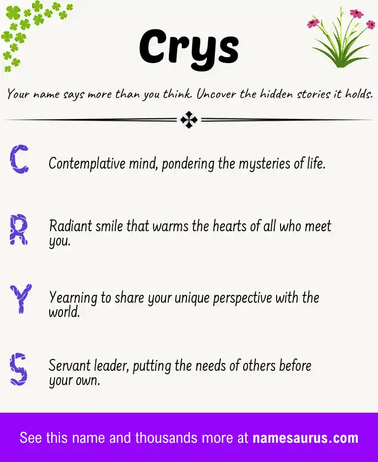 Acrostic poem about Crys.