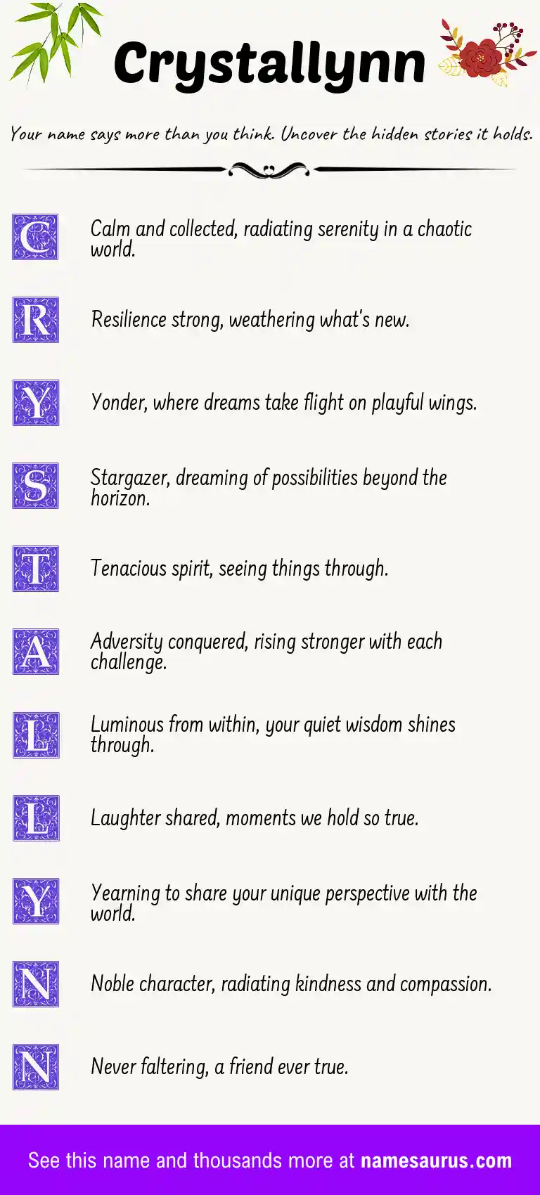 Acrostic poem about Crystallynn.