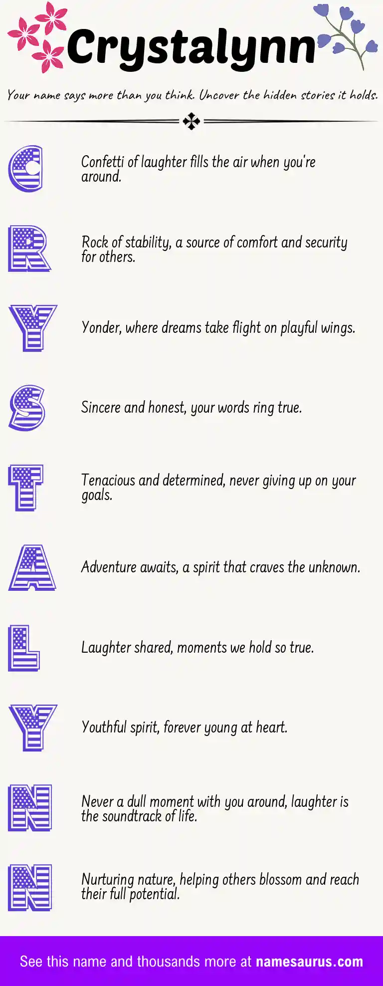 Acrostic poem about Crystalynn.