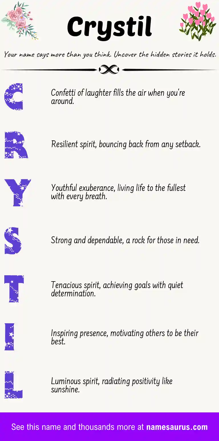 Acrostic poem about Crystil.