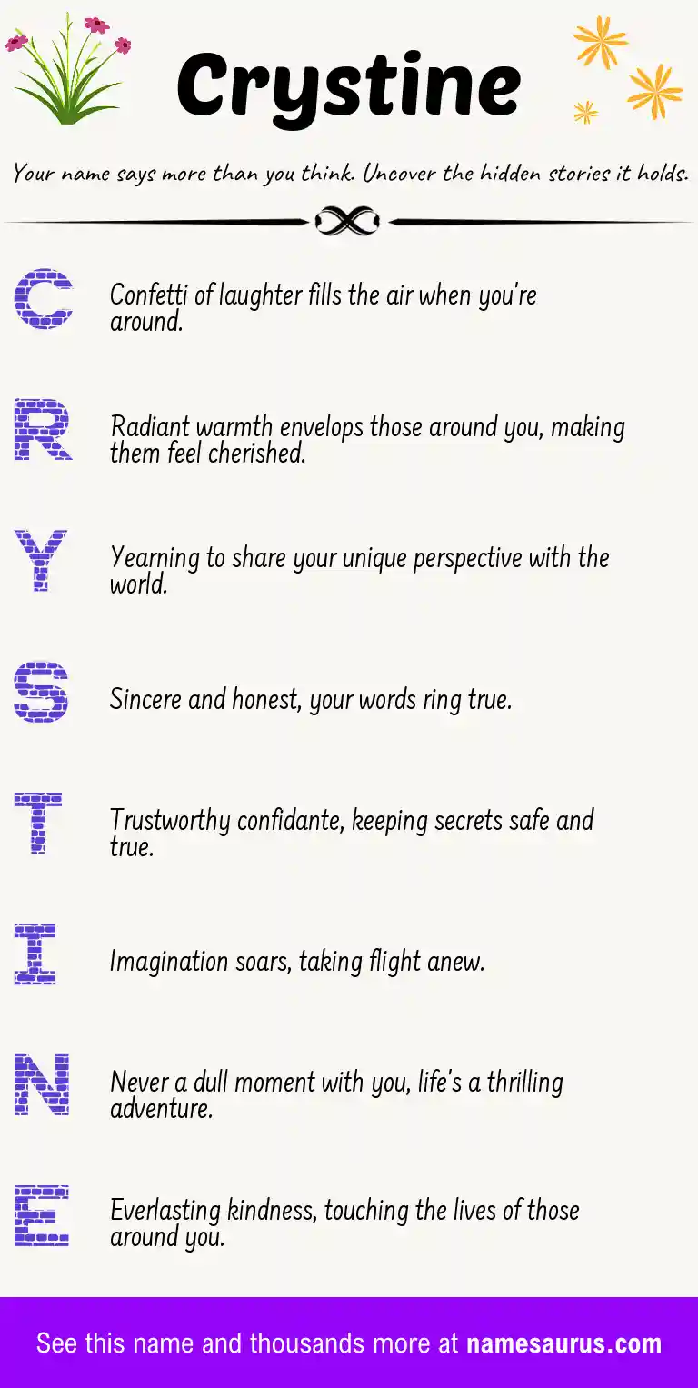 Acrostic poem about Crystine.
