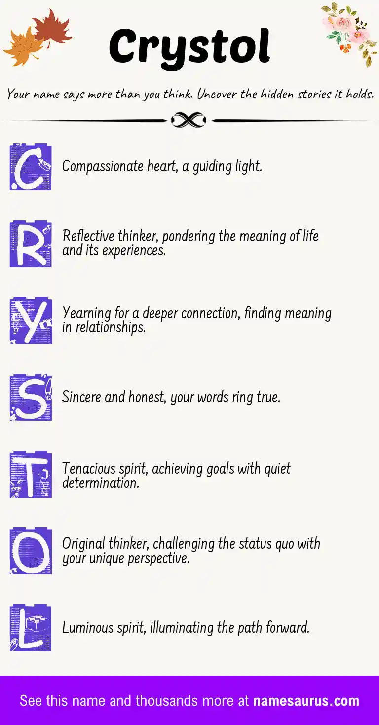 Acrostic poem about Crystol.