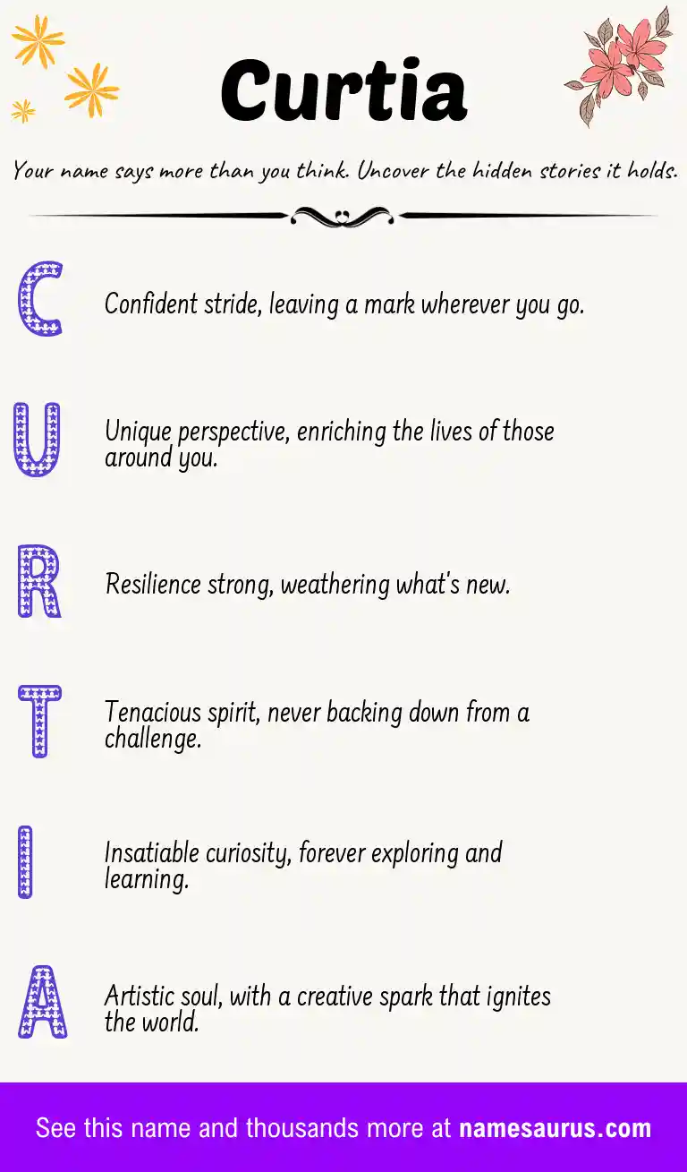 Acrostic poem about Curtia.