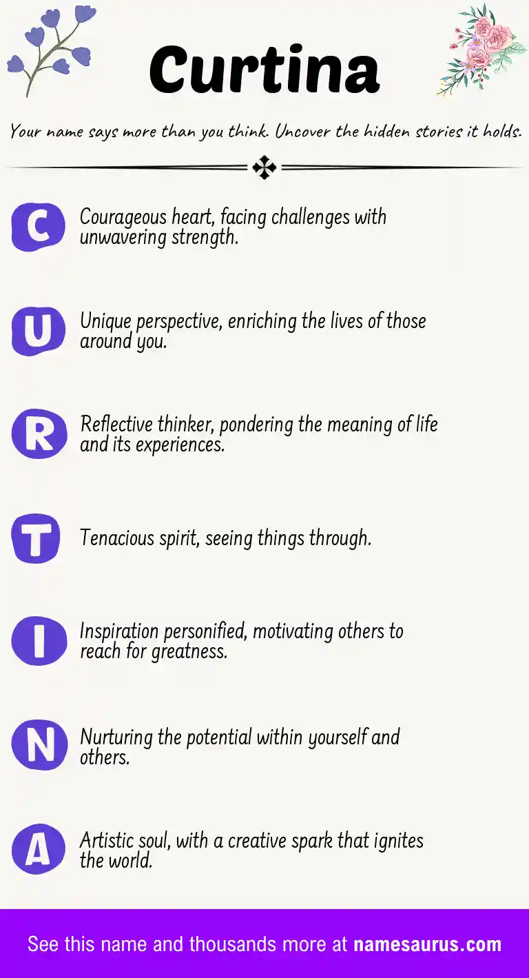 Acrostic poem about Curtina.