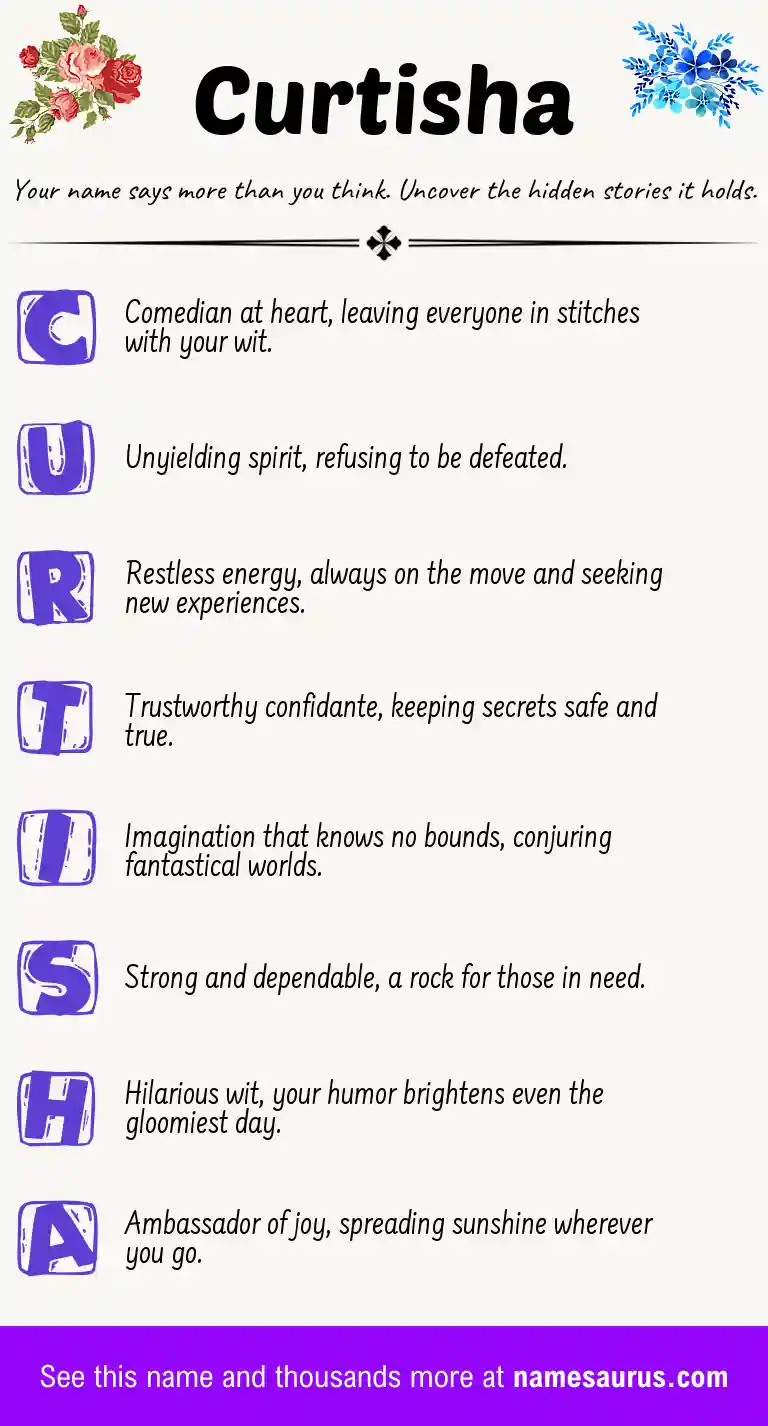 Acrostic poem about Curtisha.