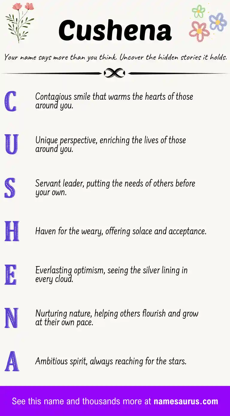 Acrostic poem about Cushena.