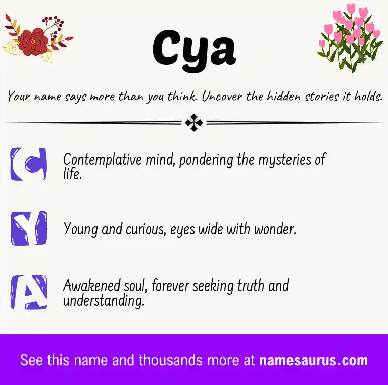 Acrostic poem about Cya.