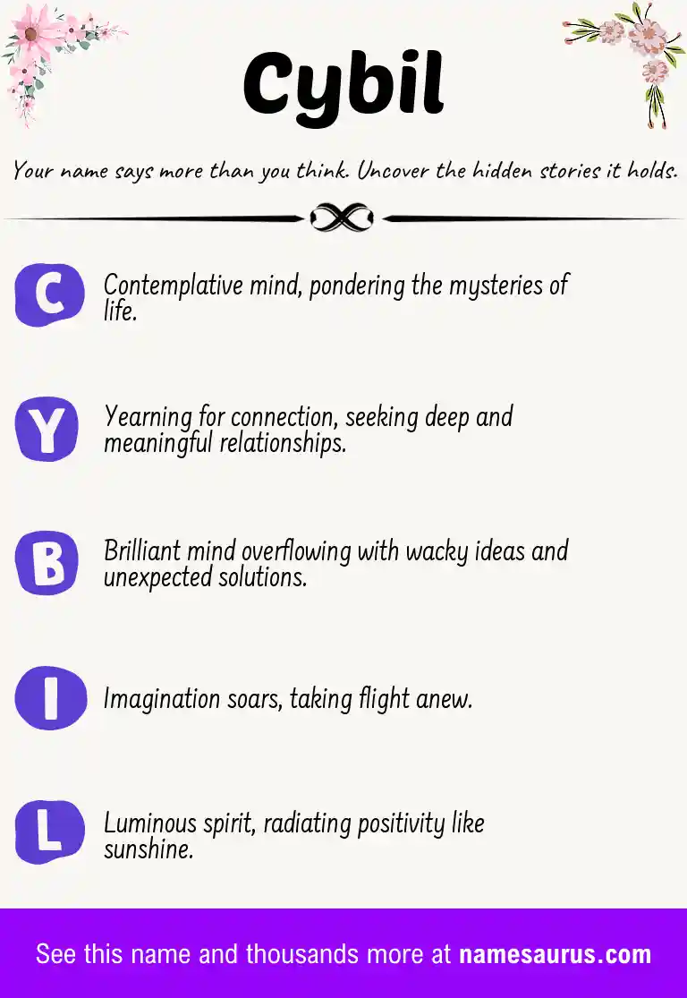 Acrostic poem about Cybil.