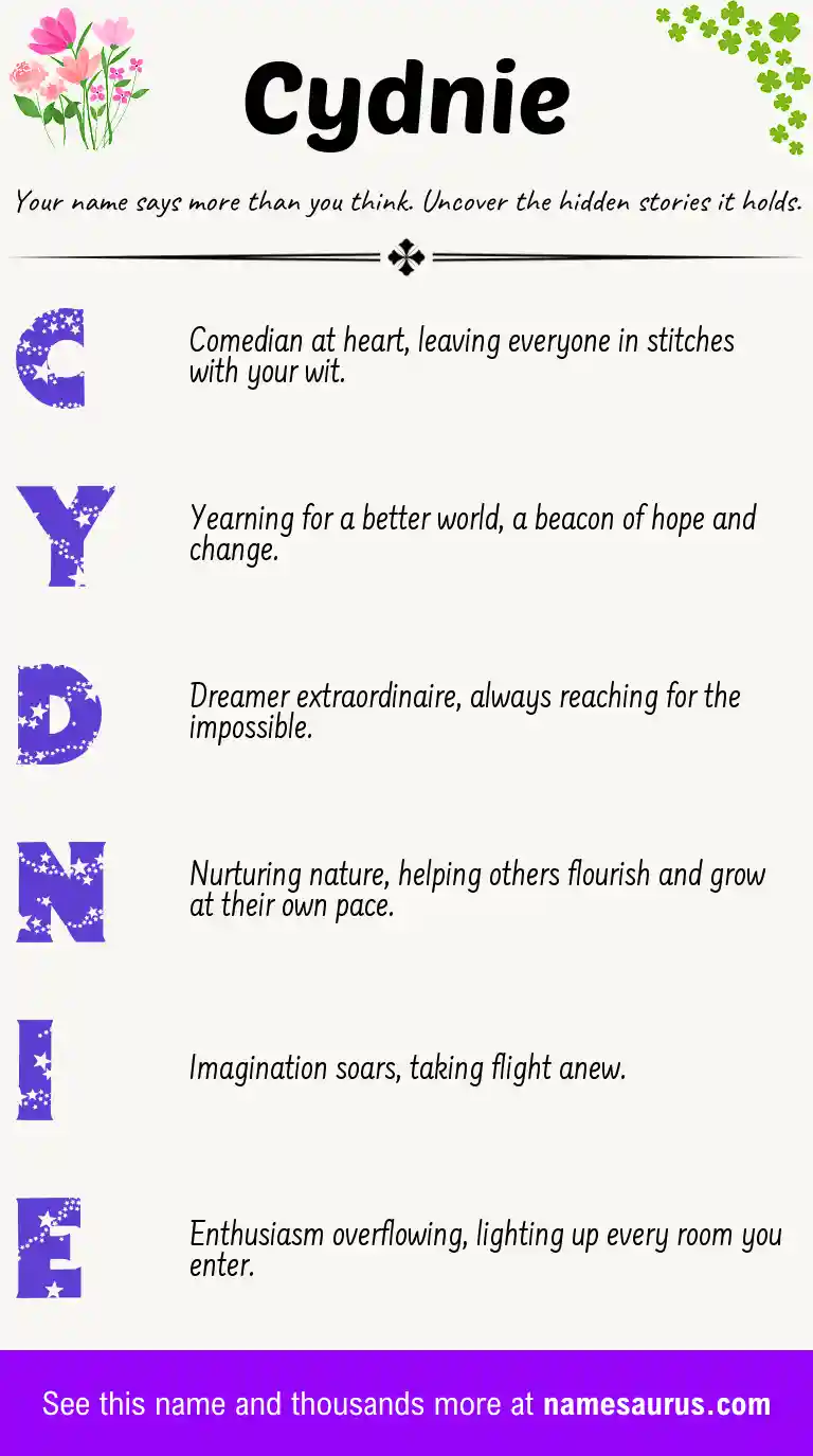 Acrostic poem about Cydnie.