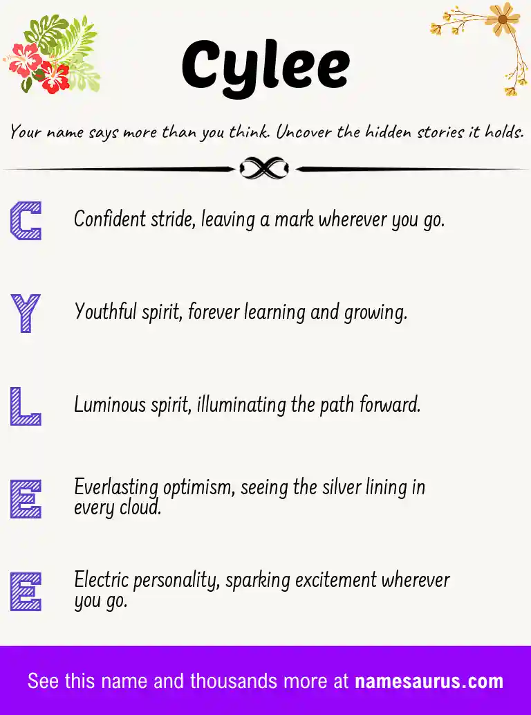 Acrostic poem about Cylee.
