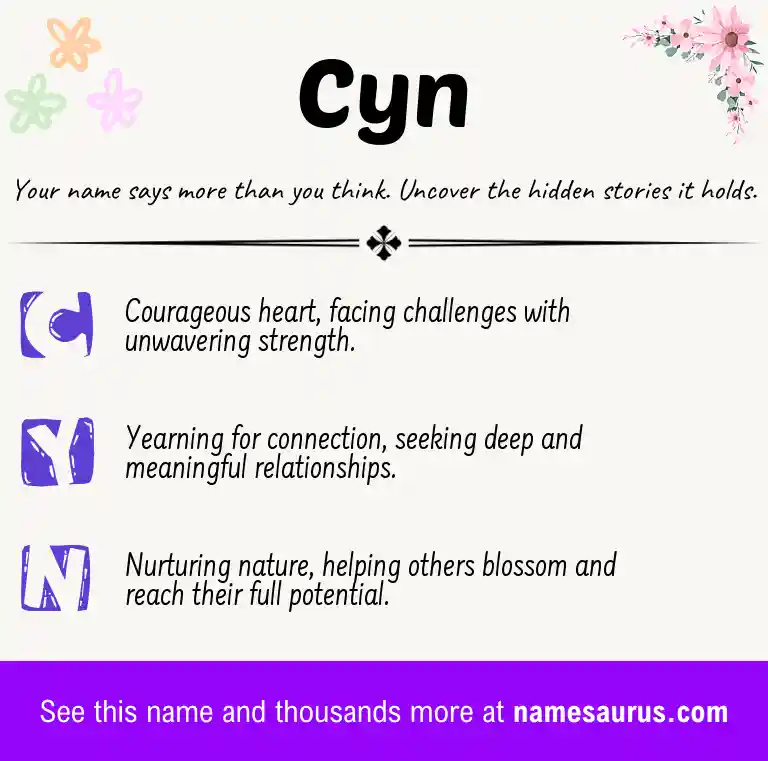 Acrostic poem about Cyn.