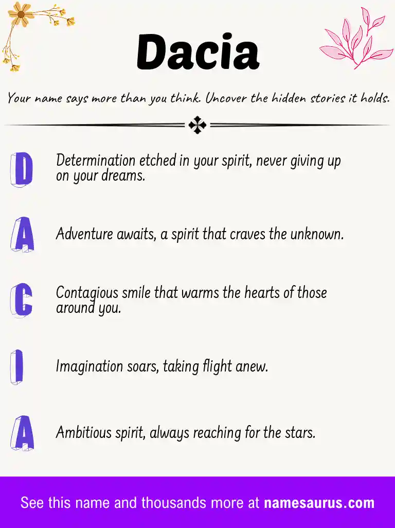 Acrostic poem about Dacia.
