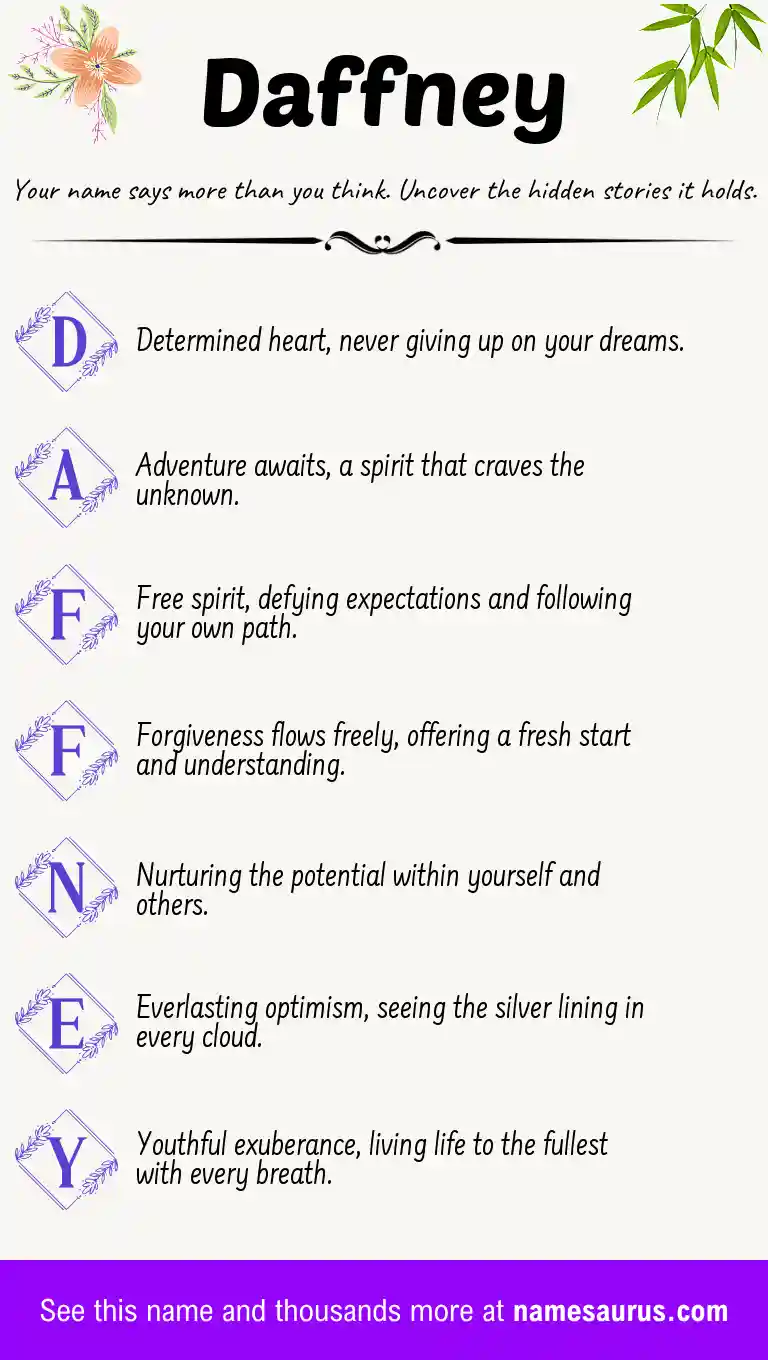 Acrostic poem about Daffney.