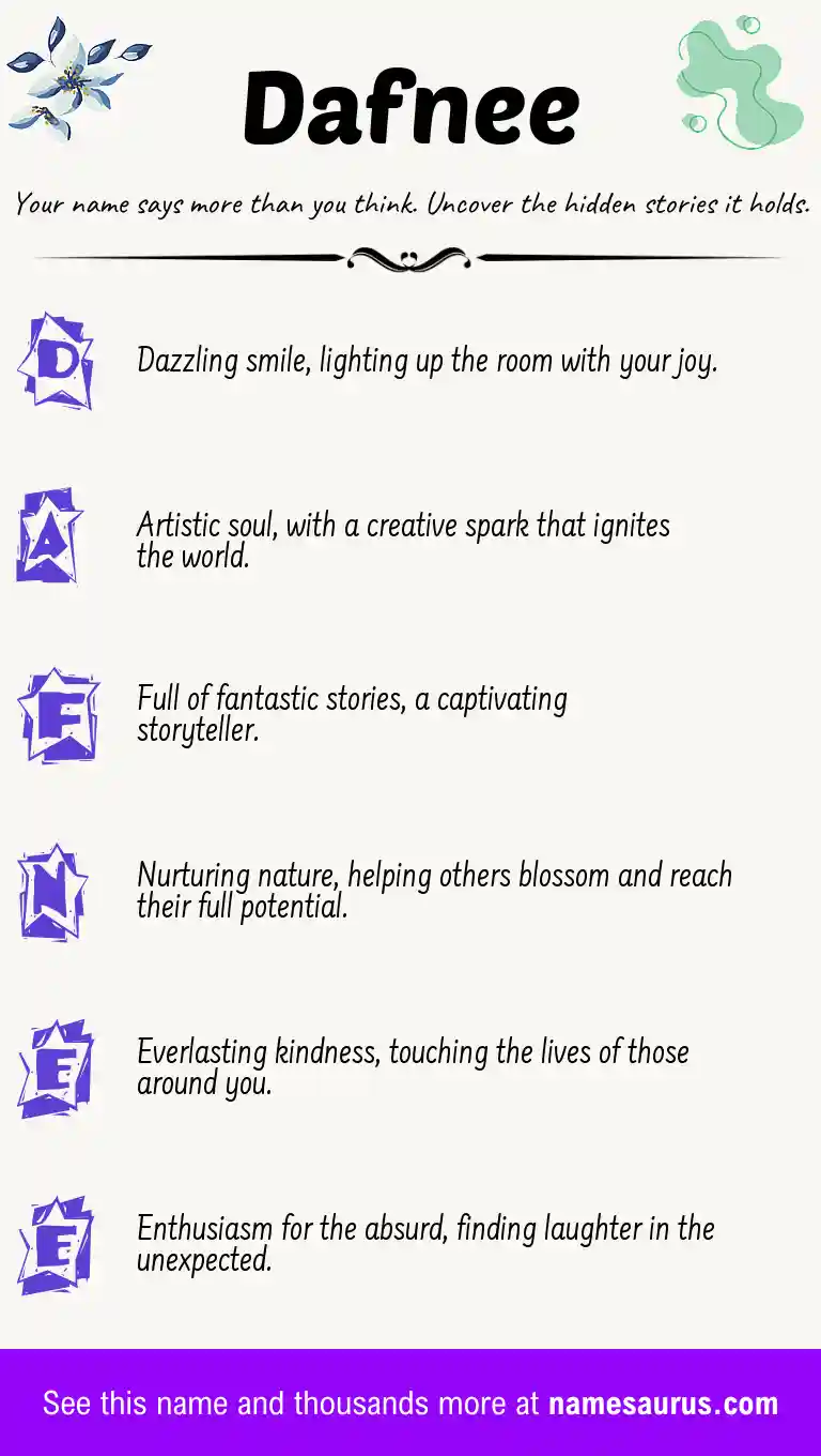 Acrostic poem about Dafnee.
