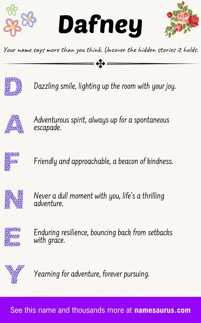 Acrostic poem about Dafney.