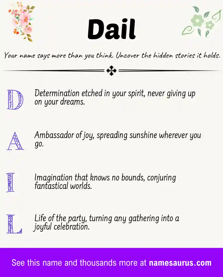 Acrostic poem about Dail.