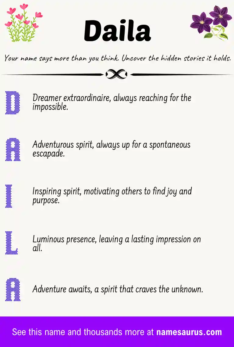 Acrostic poem about Daila.