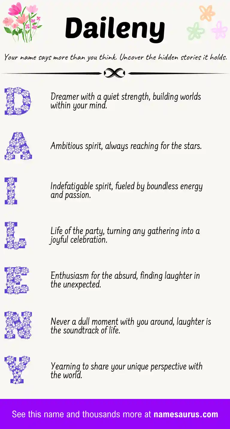 Acrostic poem about Daileny.