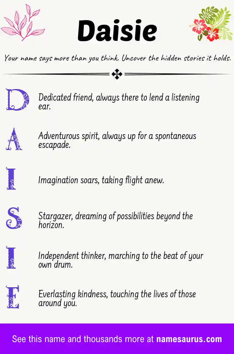 Acrostic poem about Daisie.