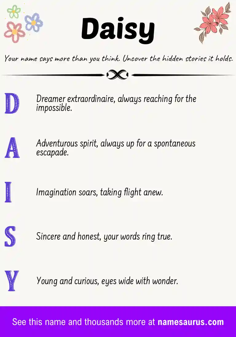 Acrostic poem about Daisy.