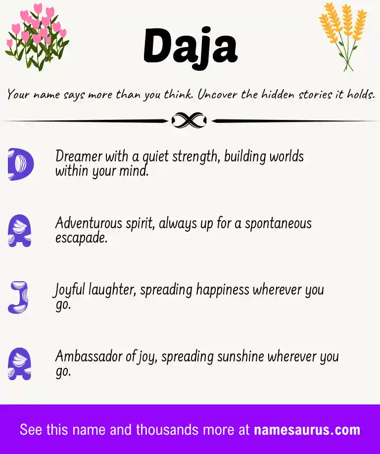 Acrostic poem about Daja.