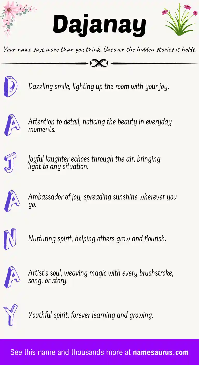 Acrostic poem about Dajanay.