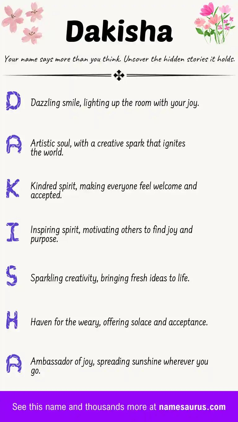 Acrostic poem about Dakisha.