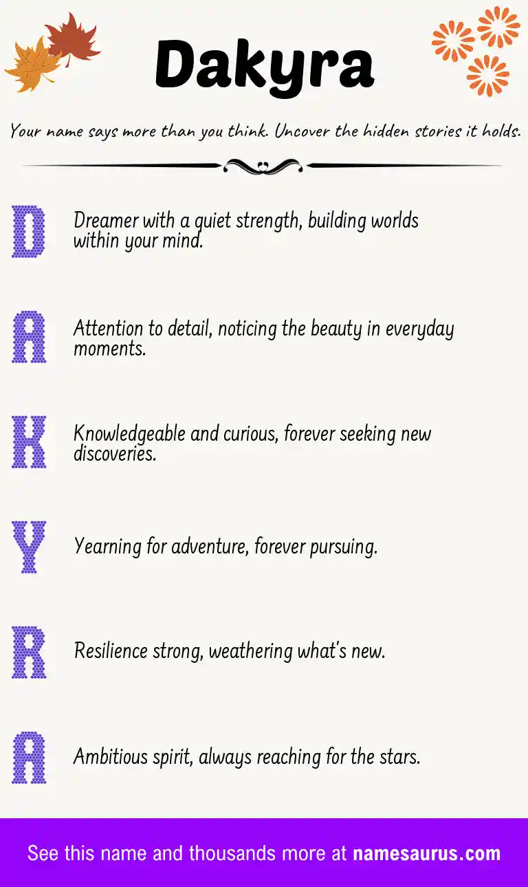 Acrostic poem about Dakyra.