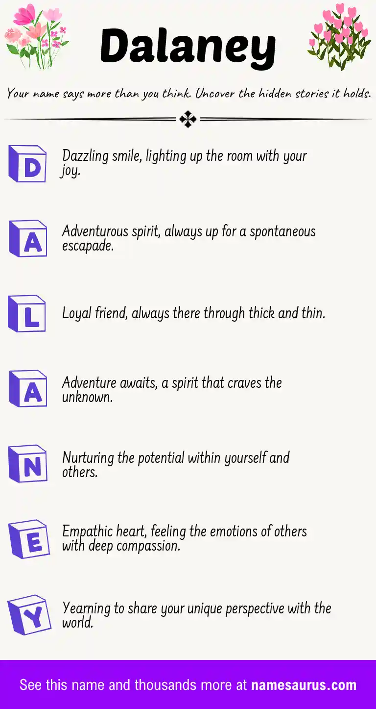 Acrostic poem about Dalaney.