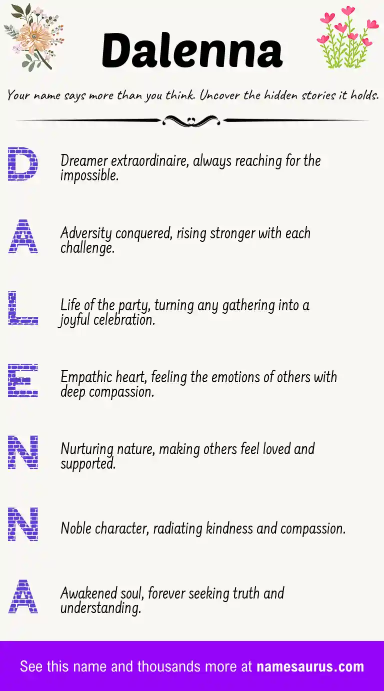 Acrostic poem about Dalenna.
