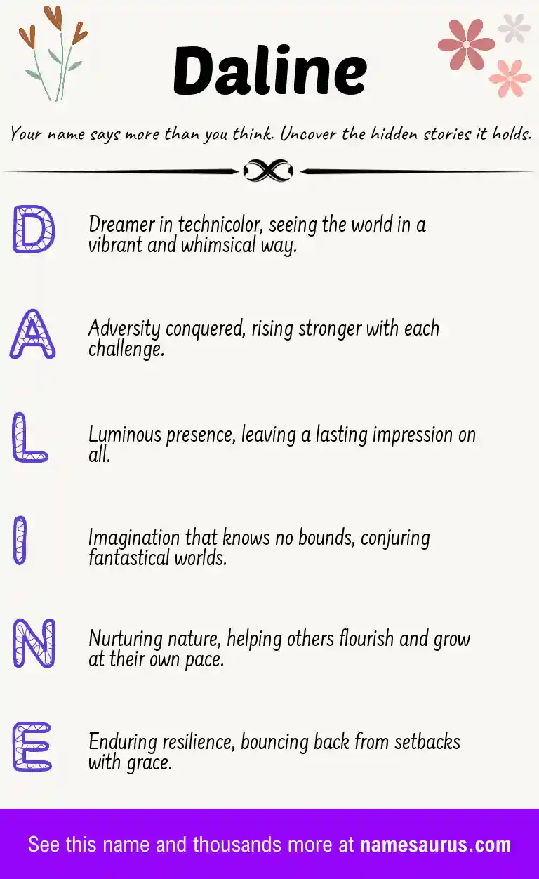 Acrostic poem about Daline.
