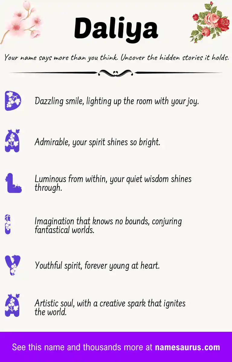 Acrostic poem about Daliya.