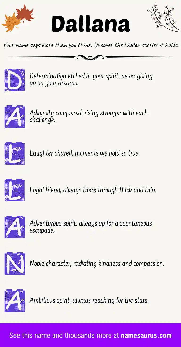 Acrostic poem about Dallana.