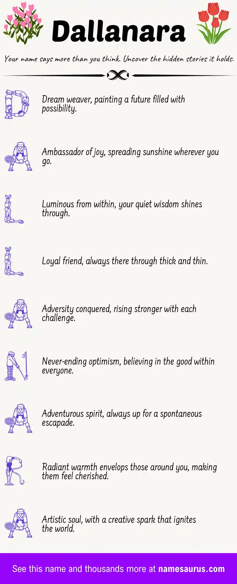 Acrostic poem about Dallanara.