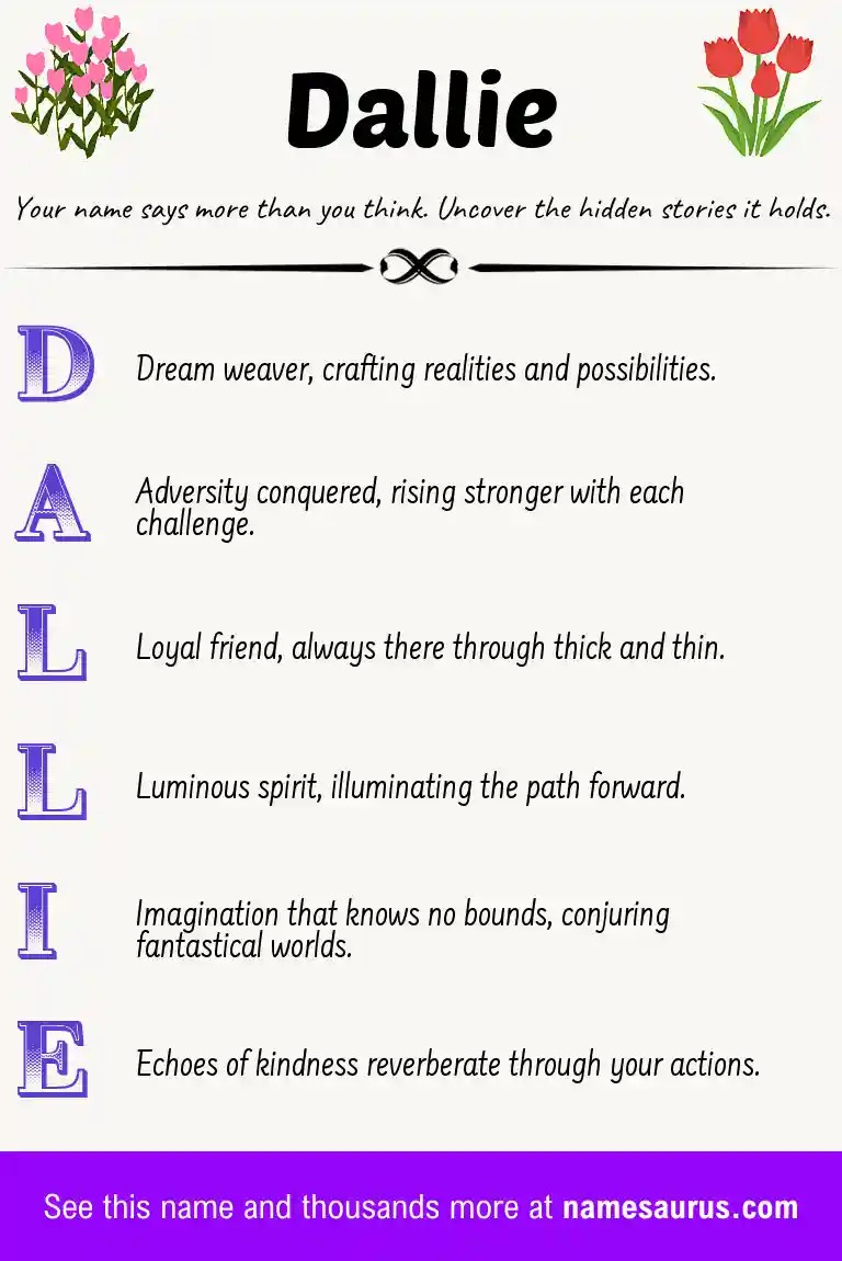 Acrostic poem about Dallie.