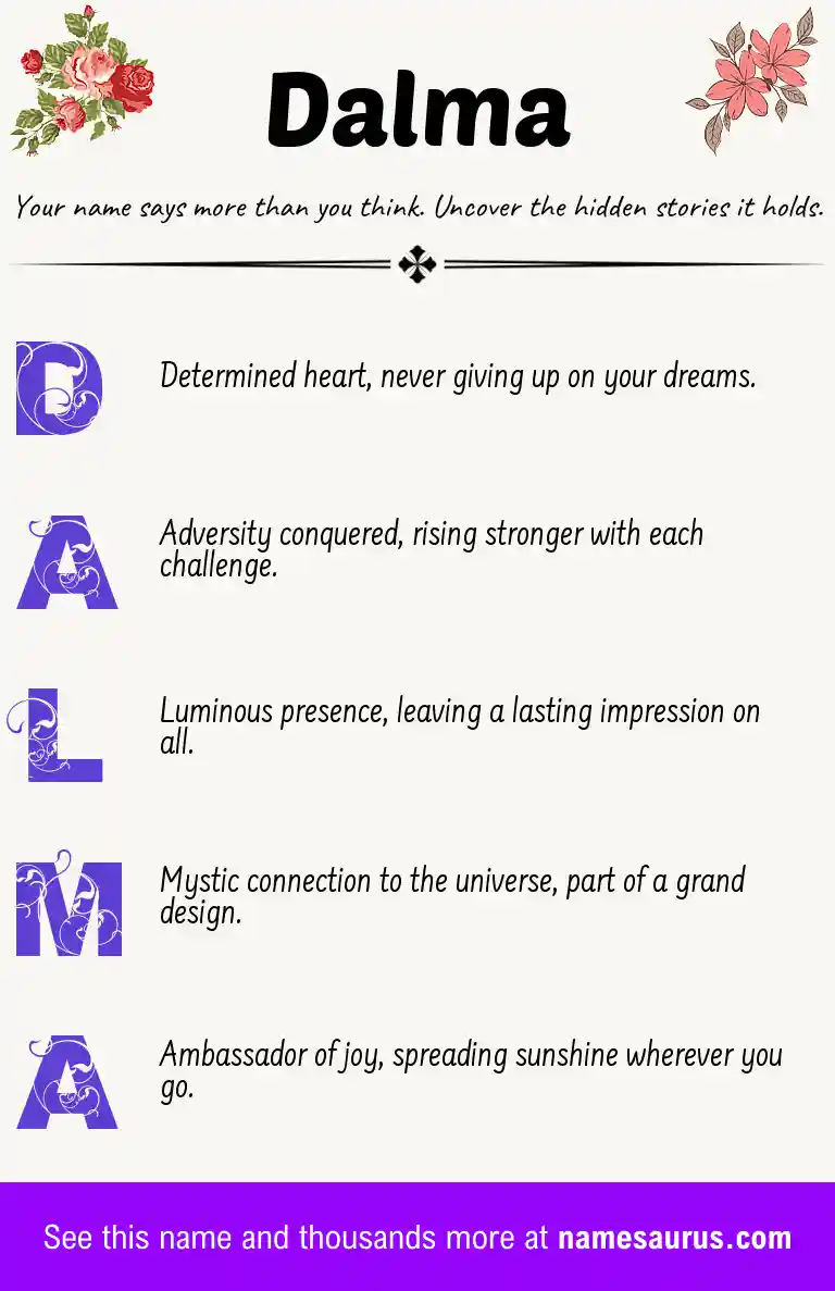 Acrostic poem about Dalma.