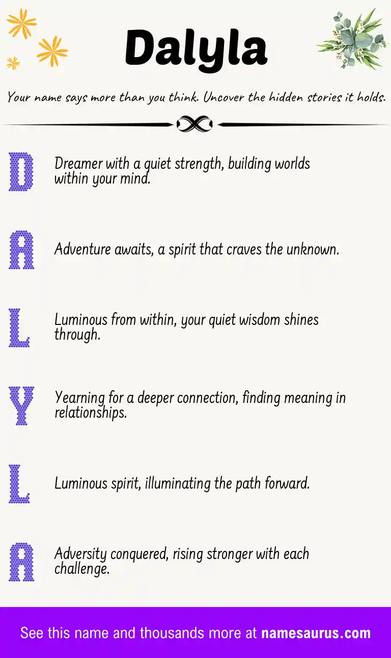 Acrostic poem about Dalyla.