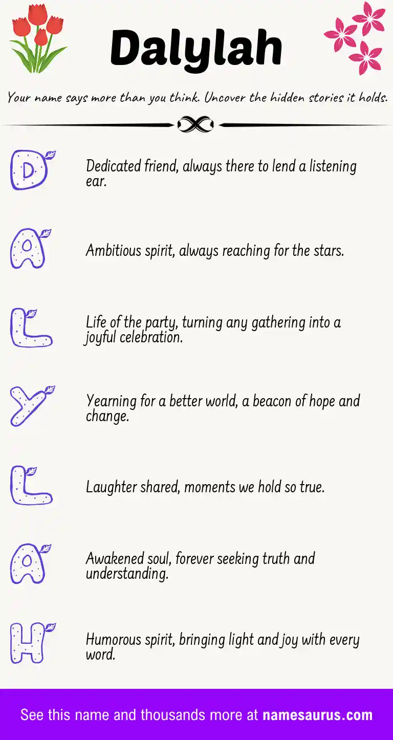 Acrostic poem about Dalylah.