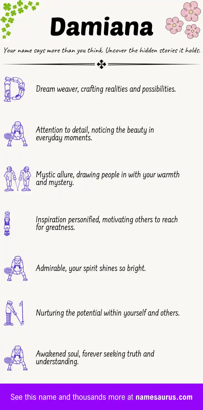 Acrostic poem about Damiana.