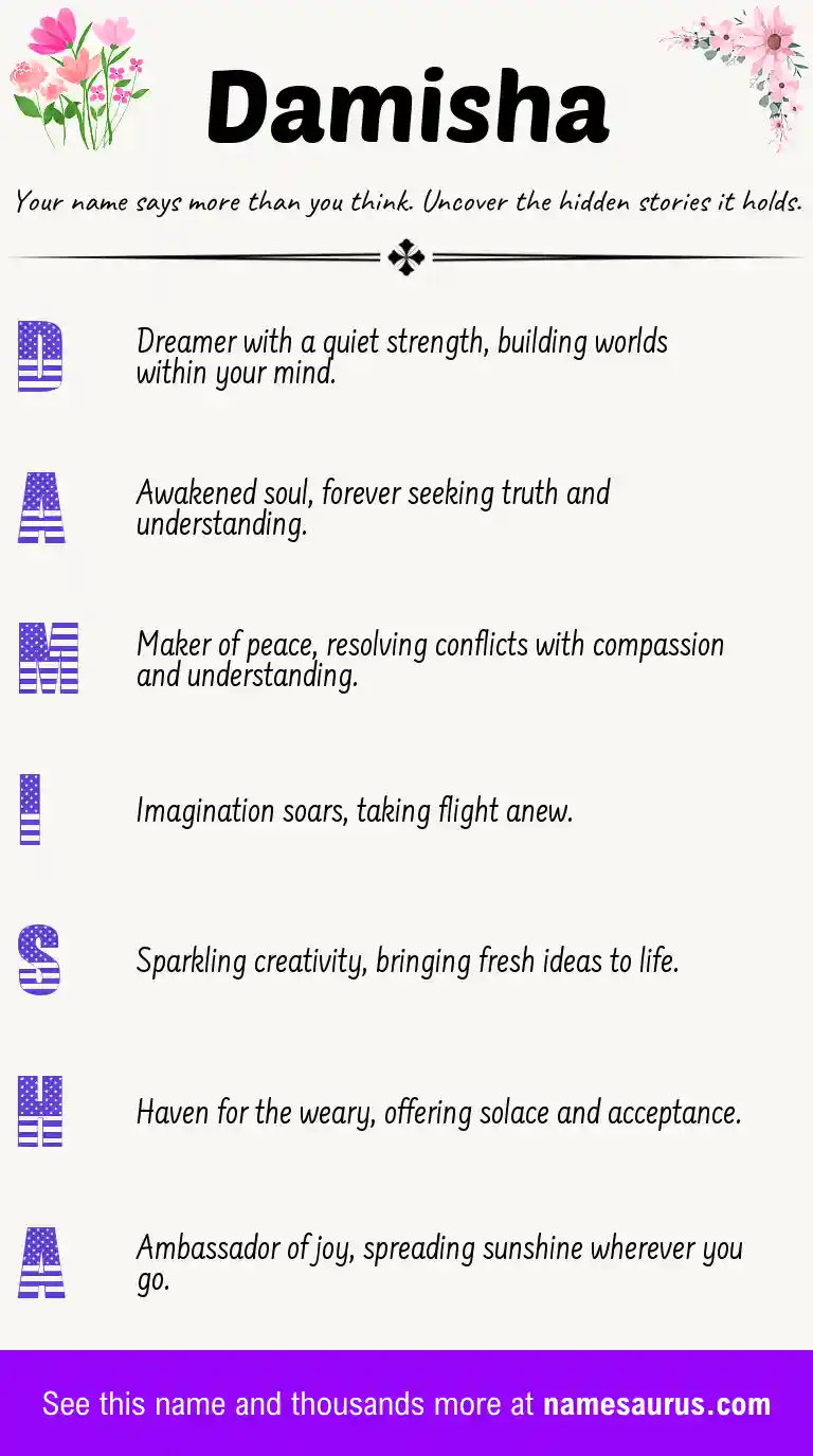 Acrostic poem about Damisha.