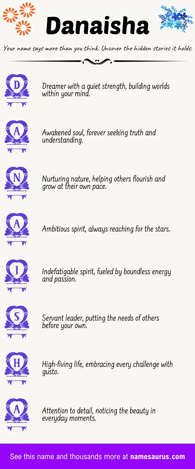 Acrostic poem about Danaisha.