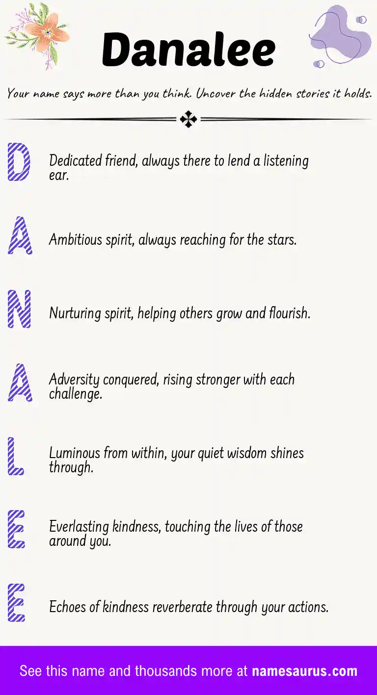 Acrostic poem about Danalee.