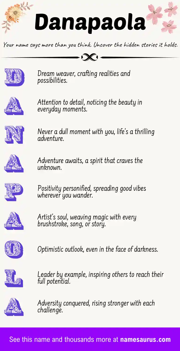 Acrostic poem about Danapaola.
