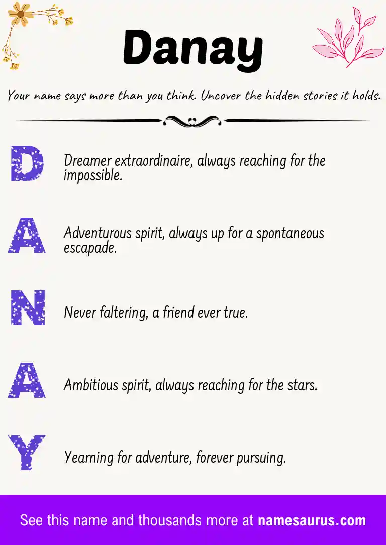Acrostic poem about Danay.