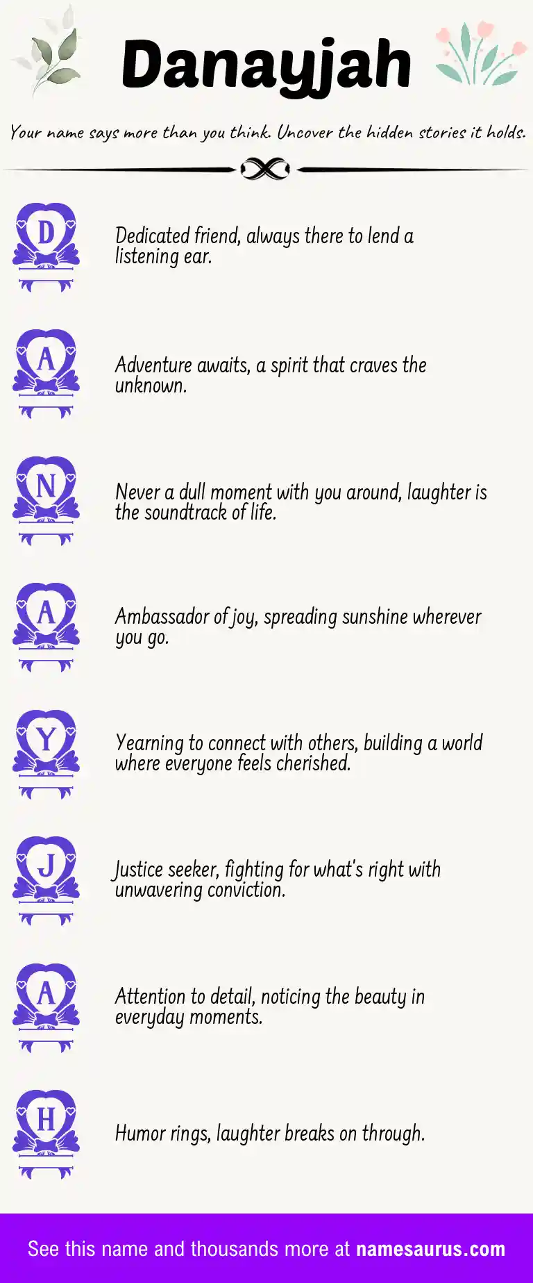 Acrostic poem about Danayjah.